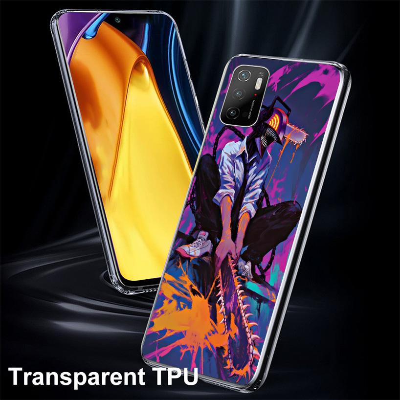 C-Chainsaw Mans Denji Phone Case For Xiaomi Poco X7 X6 X5 Pro F7 Ultra Redmi 15C 15 13 13C 12 12C 10 10A 10C 9 9A 9C 9T Shell Po
