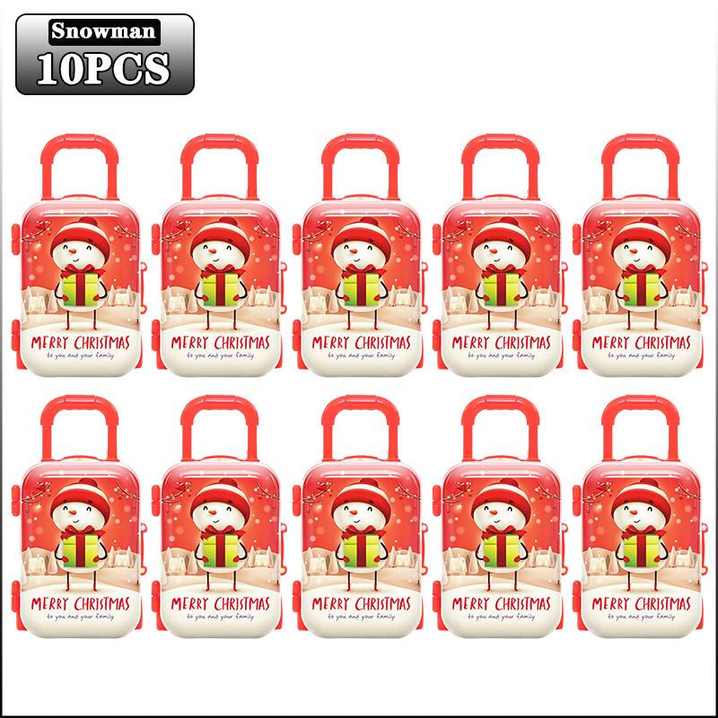 1-20PCS Christmas Mini Trolley Candy Box Cartoon Coin Purse Creative Kids Holiday Gift Box Party Favor Christmas Decoration