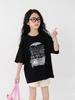 You Jia Meng Mädchen Baumwoll-Kurzarm-T-Shirt mit Aufdruck - Sommer Freizeitmode