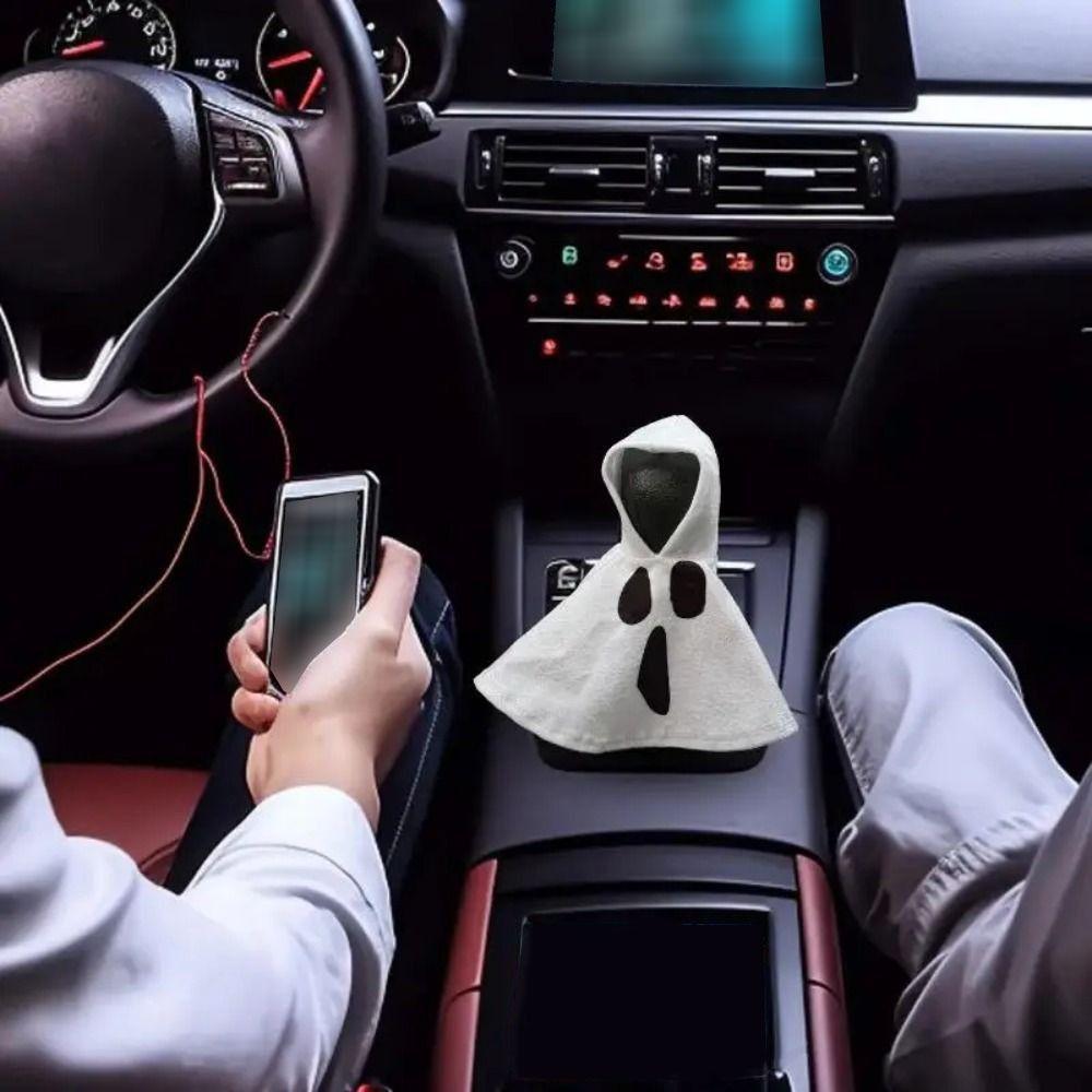 Creative Halloween Ghost Car Gear Shift Knob Cover Funny Mini Handbrake Lever Cover Gear Shift Cover Halloween Decoration
