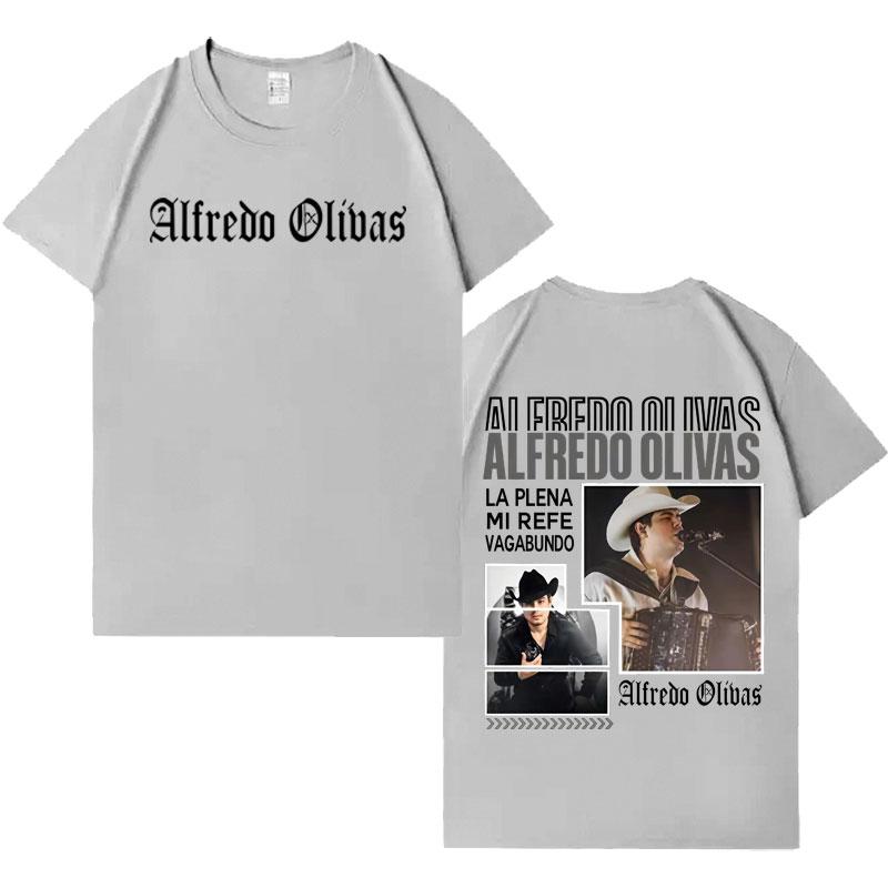 Rapper Alfredo Olivas Harajuku Tshrit Mens Womens Aesthetic Y2K Casual Tshrits Loose Crewneck Short Sleeve Gothic Clothes Unisex
