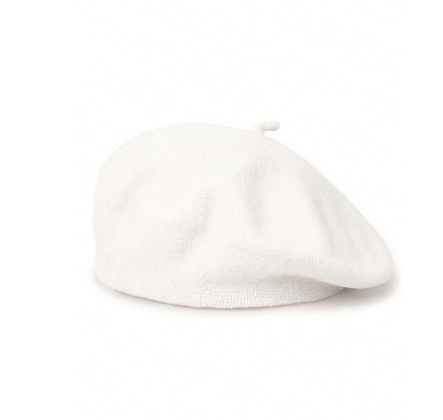 Vintage British Women's Wool Beret: Knitted Artist Hat for Autumn & Winter Warmth