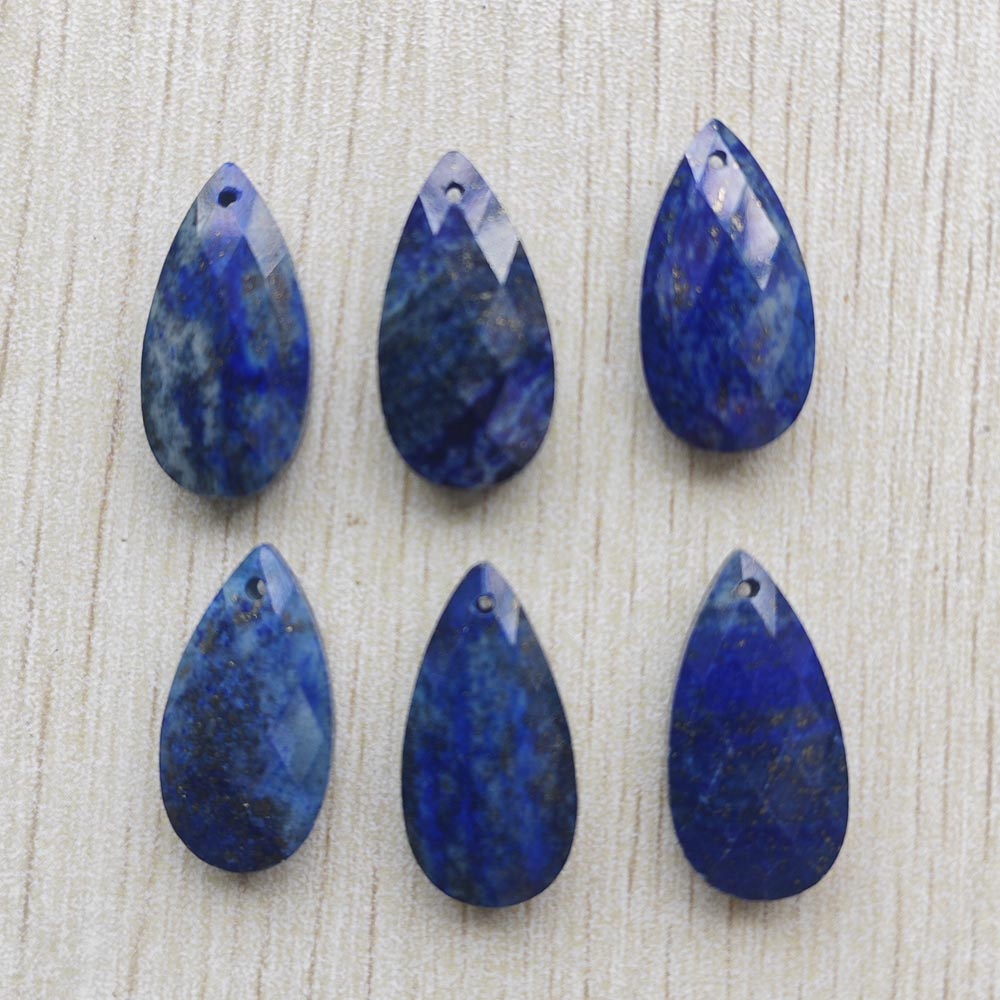 Beautiful Natural Amazon Stone long water drop cut faceted pendants for jewelry accessories making free shipping Wholesale 12pcs