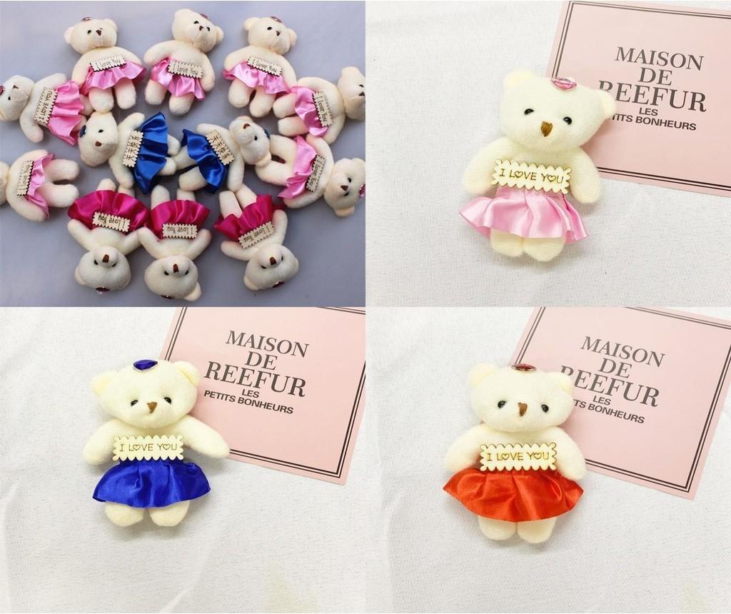 Cute Cartoon Teddy Bear Plush Toy Wholesale Wedding Decoration Wedding Gift Hanging Pendant Characters)