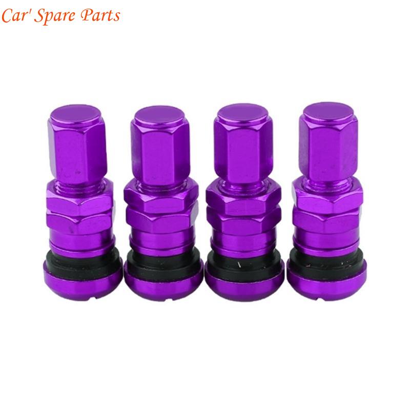 Y4UA Multifunctional Car Tire Valves Stems Cores Aluminum with Protective Caps for Various Vehicle Extreme Driving Conditions