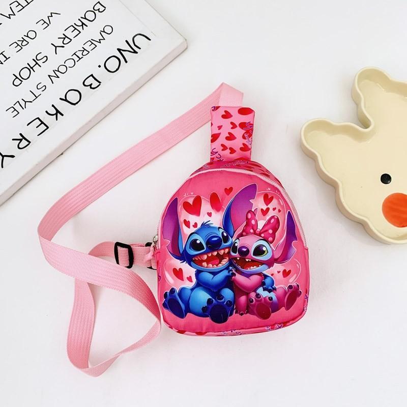 Lilo Stitch Kids Cartoon Mini Backpack With Polyester Fabric For Toddler Daily Use