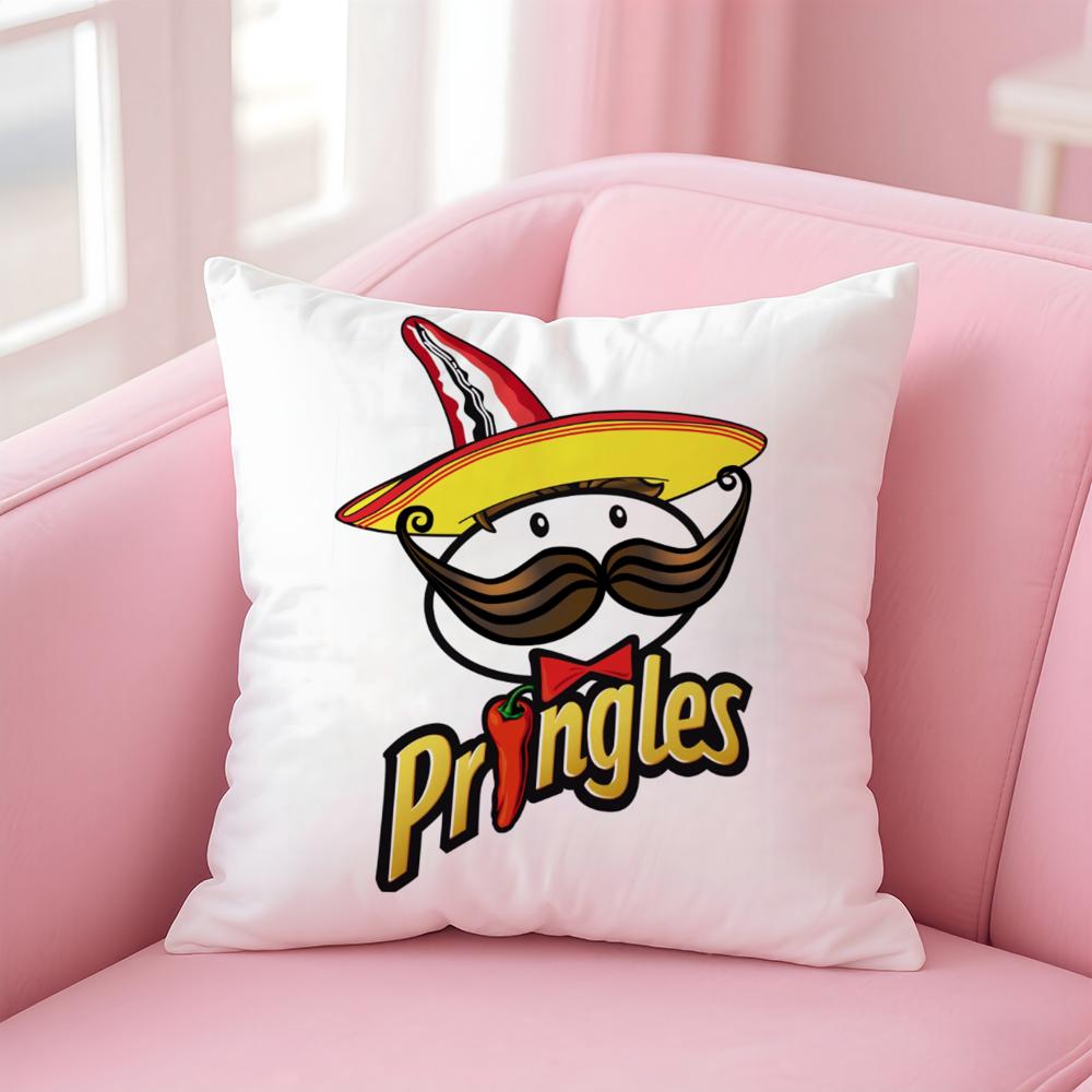 Classic P-Pringles Cushion Cover Comfortable Reversible Pillow Cover Ideal for Car Sofa Bedroom & Beyond