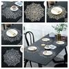 2Pcs  PVC Hollow Insulation Coaster Pads Table Bowl Mat Home Christmas Decor Heat Resistant Flower Shape Placemat for Dining Table