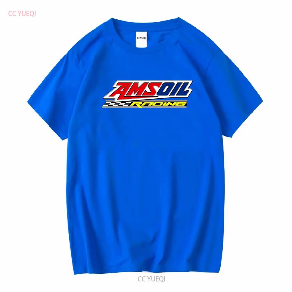 Amsoil Ams Oil Logo Pánské bavlněné tričko Vintage vyprané s grafikou Unisex Prodyšné Pružné Streetwear Móda Měkké
