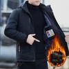 Męska Zimowa Parka Podszyta Polarem Odpinany Kapelusz Gruby Ciepły Kaptur Ciepły Kapelusz Płaszcz Męski Rozmiar Pluszowa Kurtka Jesienna Odzież Wierzchnia