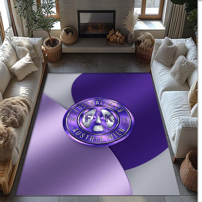 Austria Wien FC Soccer Football Pattern Soft Area Rug Non Slip Indoor Floor Carpet Sports Decor Mat for Bedroom