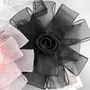 Multi-Color Mesh Pleated Three-Dimensional Flower Corsage Clothing Dress Dress Hair Accessories Decorative Cloth Sticker Accessories