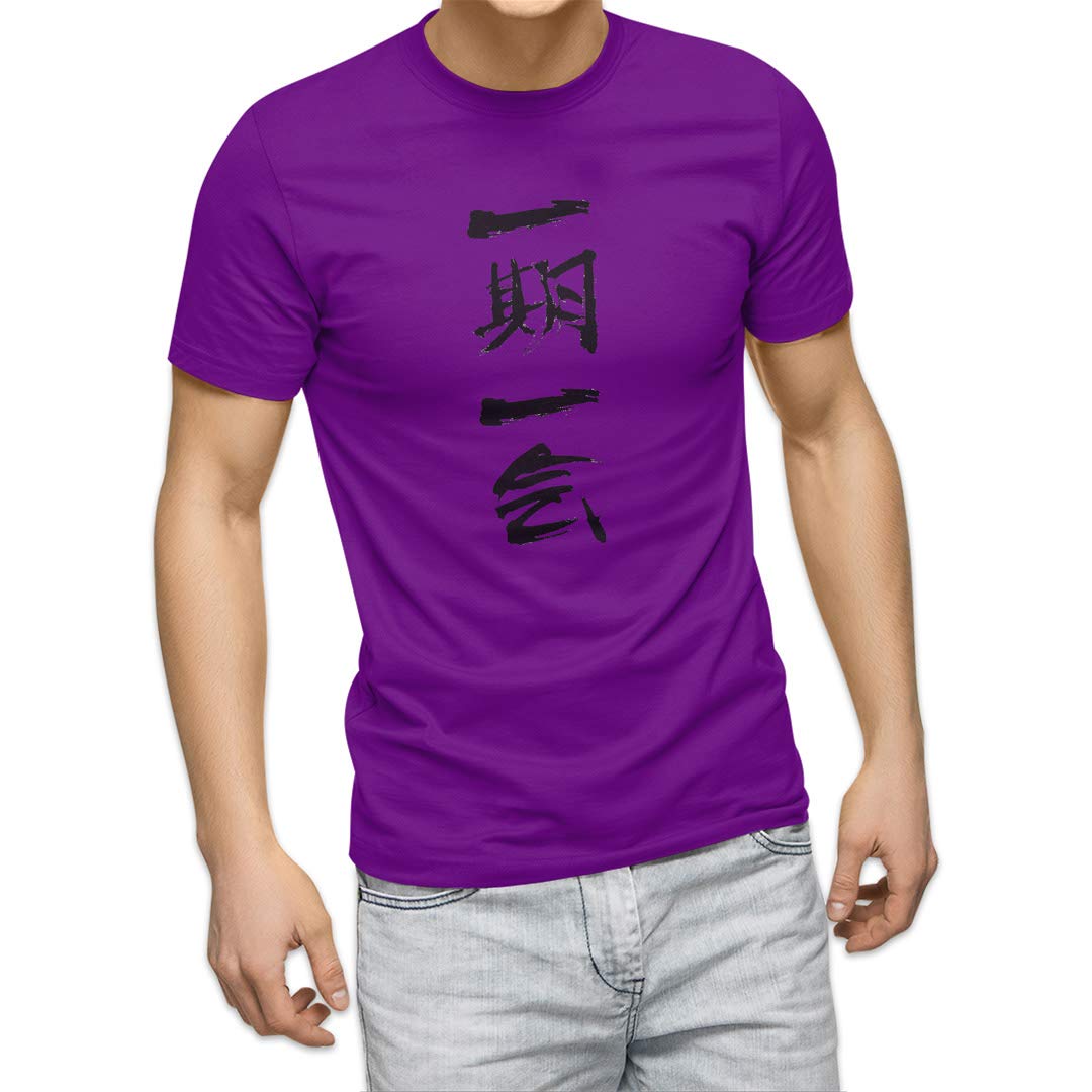 

Printed for XXXL 3XL stylish crew Kanji [igsticker] T-shirt men, size, neck, purple, unisex, t-shirt 001660, Japanese/Japanese pattern, Japanese, фіолетовий