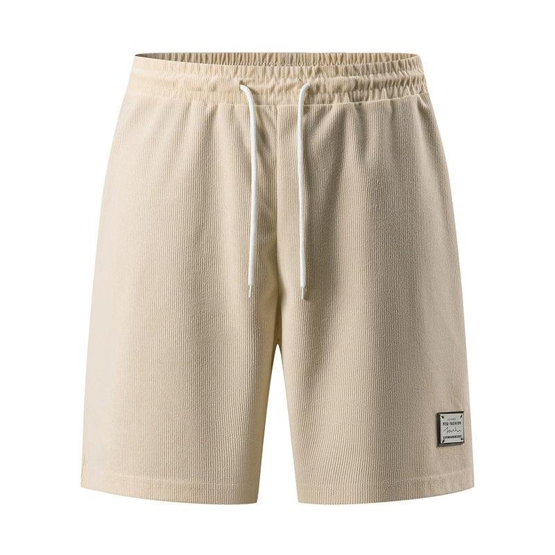 Men's Retro Corduroy Casual Shorts Men Fashion Solid Sweatpants Harajuku Corduroy Short Pants New Men Clothing Roupas