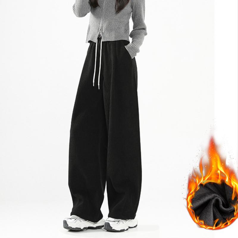 

Желтые вельветовые брюки широкого кроя для женщин на осень и зиму новый стиль плюс бархат маленькие свободные и ленивые прямые брюки Ямамото XL