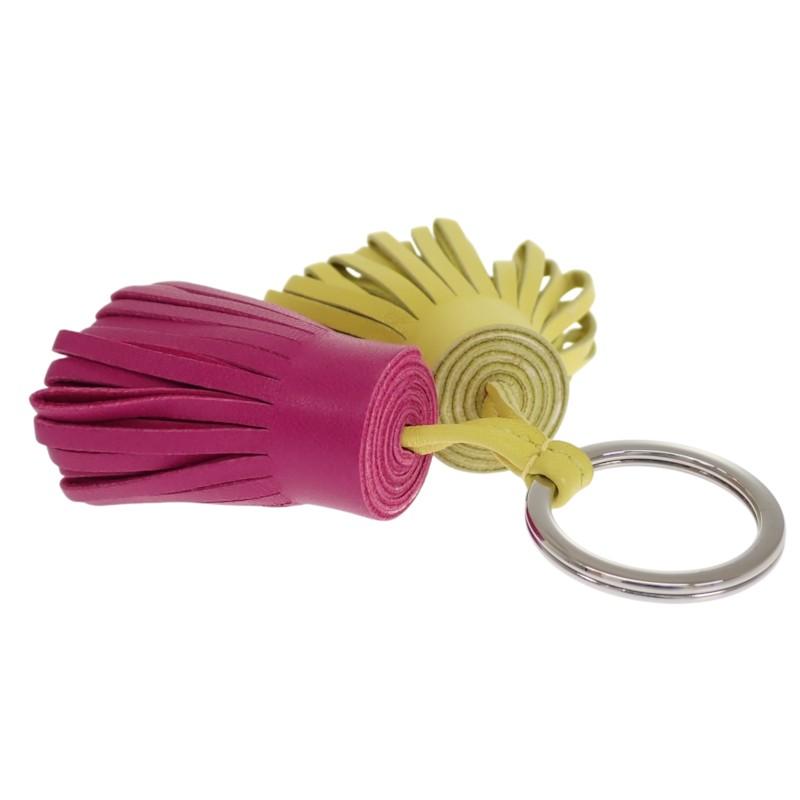 HERMES   Key ring Rose purple/lime Women