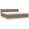 3130381 vidaXL Divan Bed with Mattress Taupe 200x200 Cm Fabric