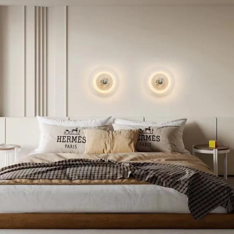 LED Wall Lamp Water Ripple Glass Lighting For Bedroom Bedside Living Room Backdrop StudyHome Decoration Amblance Sconces