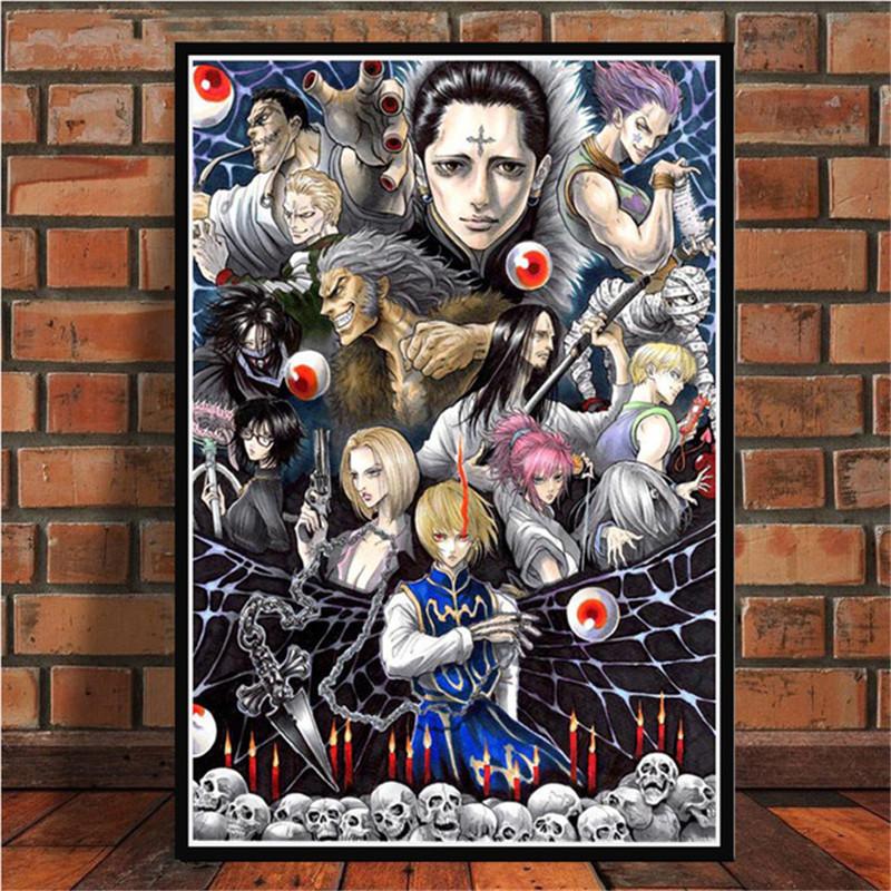 Classic Japanese Anime Canvas Painting Hunter X Hunter Posters and Prints Abstract Wall Art Pictures for Kids Living Room Decor