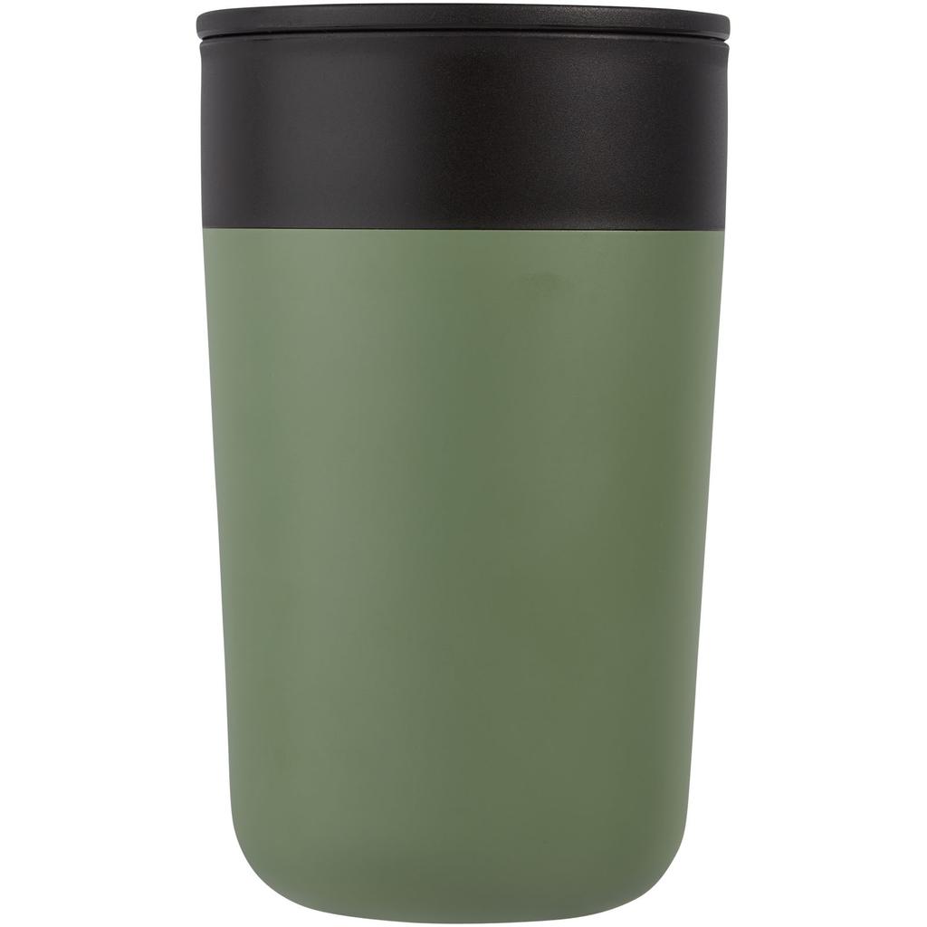 Glass "Nordia" 400 ml recycled double-wall mug Heather green