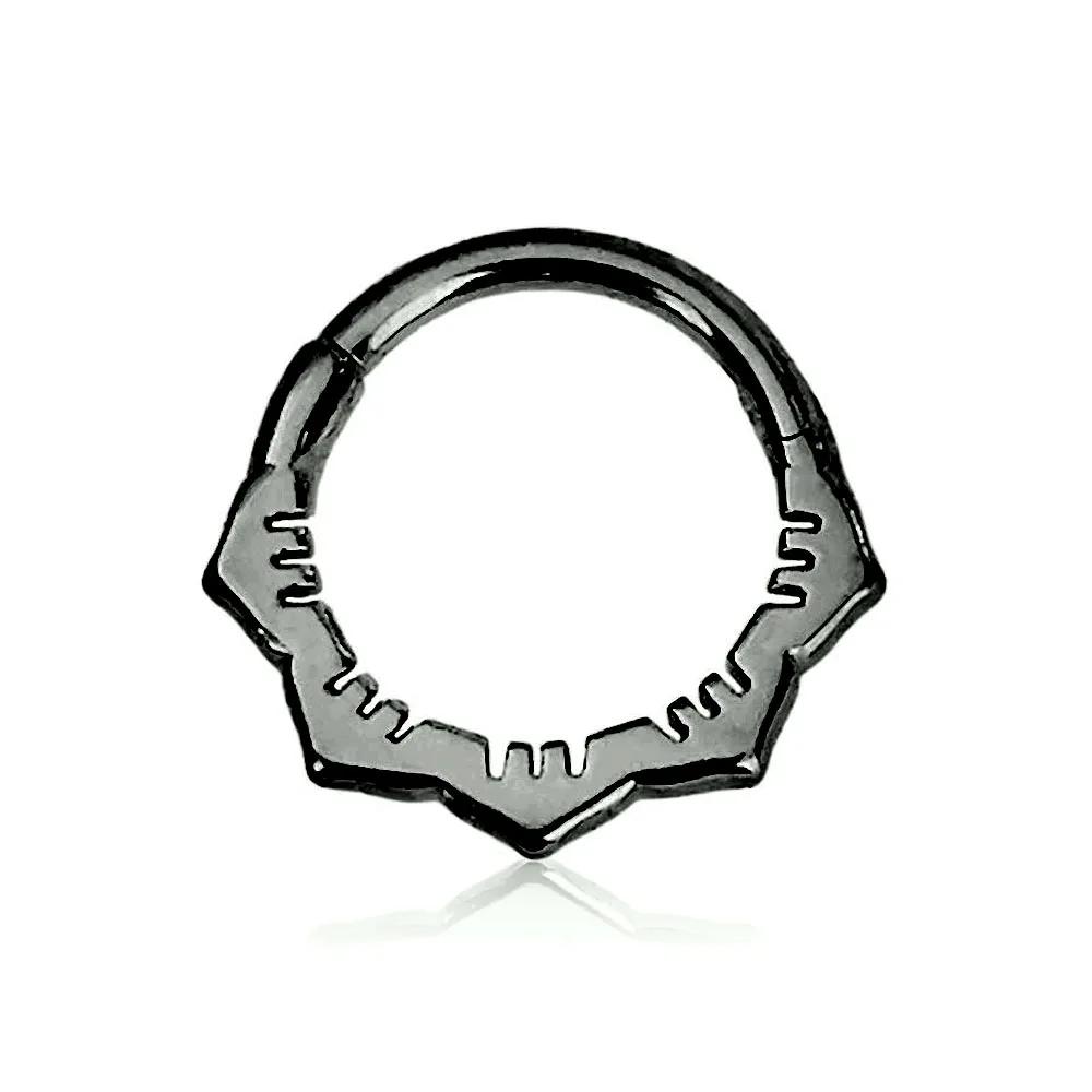 Nasenring aus Edelstahl 316, nahtloser Ring, geschlossener Ring, Nasenseptumring, einfarbiger spitzer Kegel Piercing-Ohrring, runder p