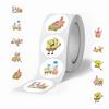 SpongeBob Decorative Sealing Stickers - 500 Stickers/Roll for Student Notebooks