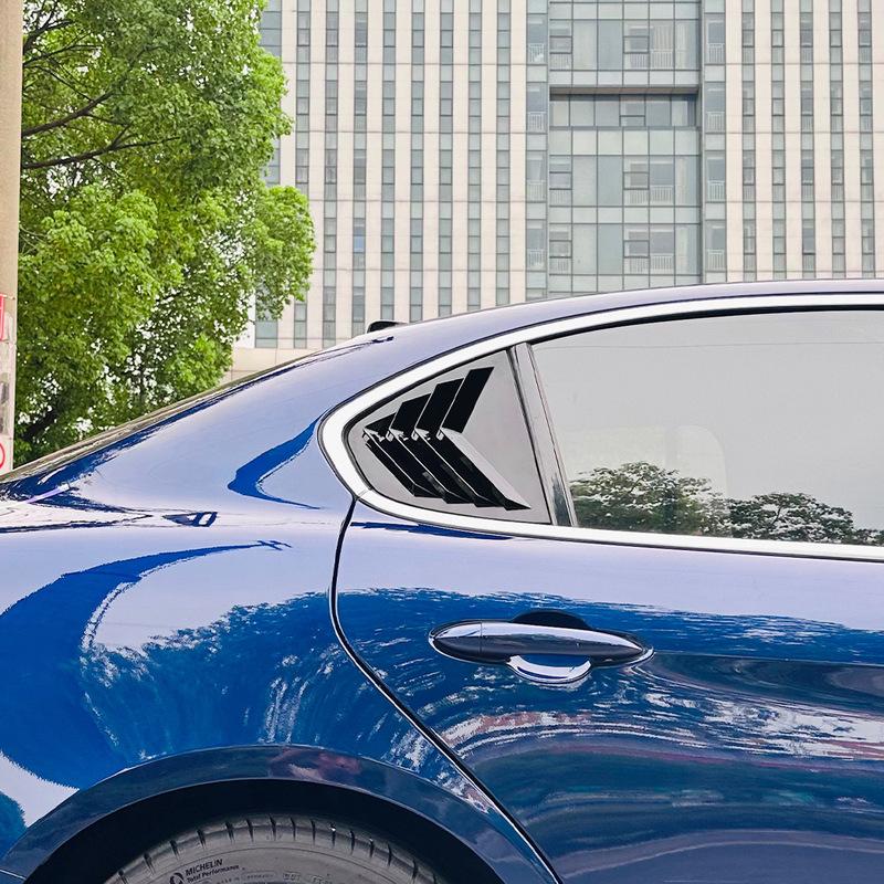 For Alfa Romeo Giulia 2015+ Car Exterior Rear Window Quarter Scoop Louver Shutter Cover Side Vent Blinds Trim Accessories