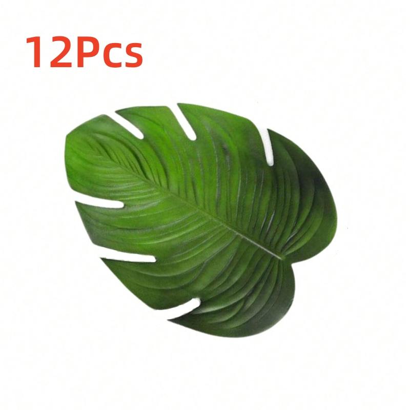 Monstera Leaf Coasters Tropical Green Plant EVA Cup Mats Washable Wipeable Anti-Slip Table Protector Holiday Wedding Party Decor