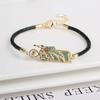 Green Pink Religious St. Jude Leather Rope Braided Jewelry Bracelet Fashion for Man Woman Daily Party Zirconia Jewelry