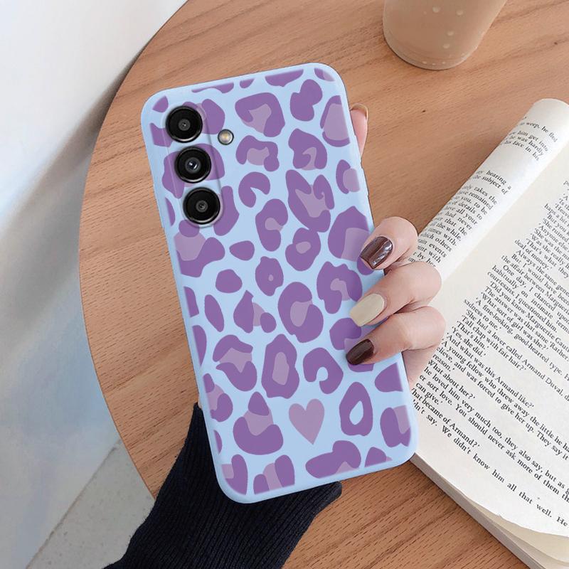 Leopard Print Phone Case For Samsung Galaxy A24 A54 A55 A34 A56 A16 4G Protection Back Cover Soft Silicone Fundas Shell Coque
