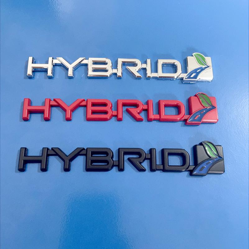 HWKE6 3D Metal HYBRID Car Sticker Emblem Badge for Hybrid Logo Toyota Prius Camry Crown Auris Rav4s Ford S-MAX Fusion Explorer Limited