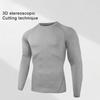 Men's Quick-Dry Sports Compression Shirts Tights Solid Color Crew Neck Fitness Top