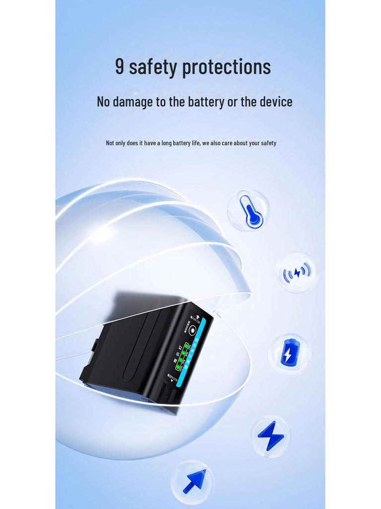 Dual NP-F980/970/960/750/770 Camera Battery with USB Charger for Sony