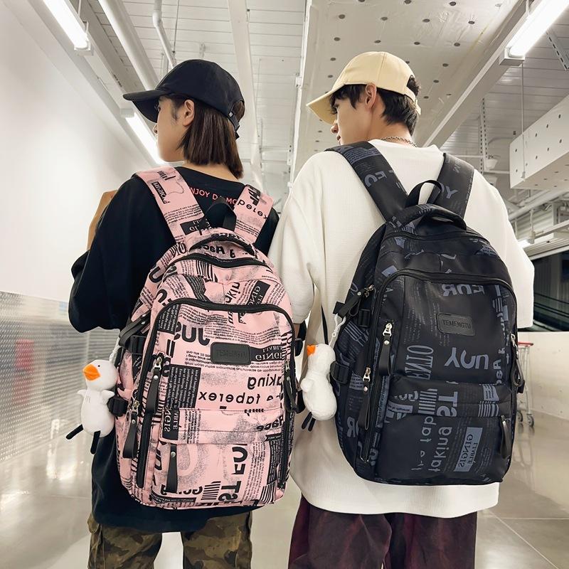 School Bag for Boys, Junior High School Students, High School Students, Large-capacity Campus Backpack for Girls, Graffiti Backpack.