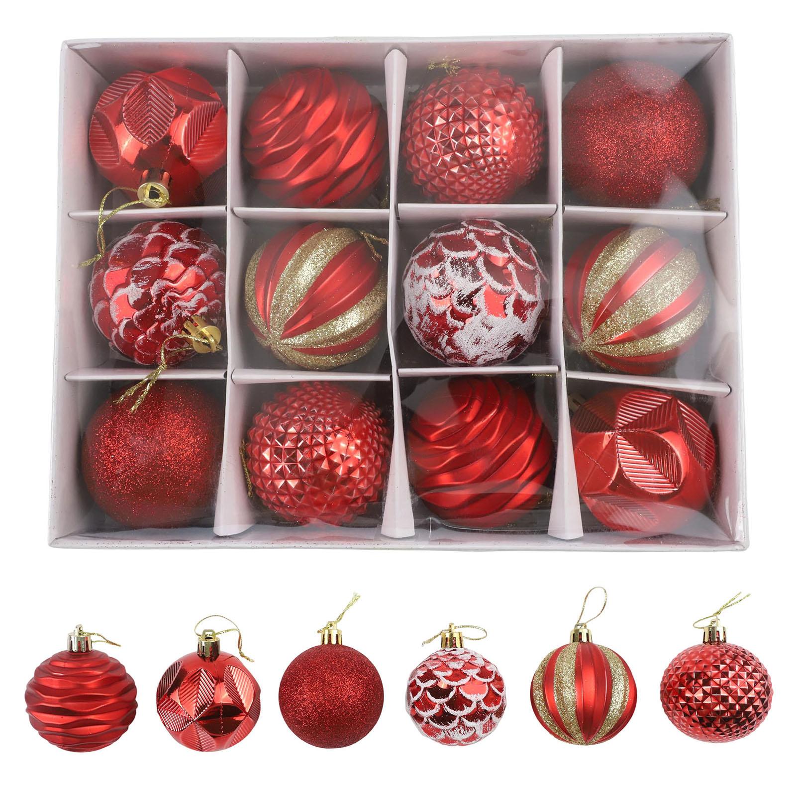 

Decorative Christmas Xmas Tree Ball Bauble Hanging Decor 12Pcs/Set 60mm Diameter Safe and Long Lasting Materials