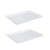 2 Packs Plastic Rectangular  Cafeteria Tray Non-Slip Fast Food Trays  Restaurant