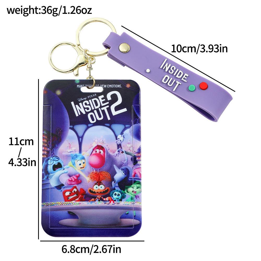 Colorful Silicone Keychain Featuring Inside Out Characters For Gifting And Collecting
