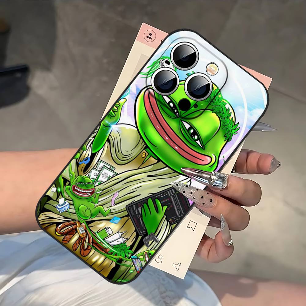 Sad Frog P-Pepe Funny Phone Case For IPhone 17 16 15 14 13 12 11 PRO MAX PLUS Mini TPU Soft To Skin-friendly Case