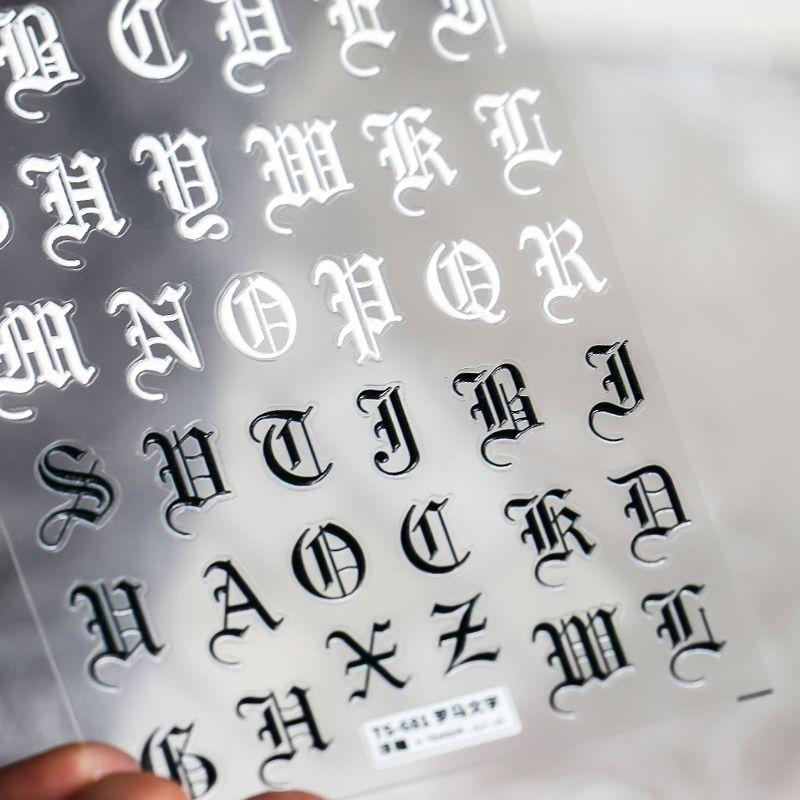 

New Craft Decorative Waterproof Letter Roman Nail Sticker TS-681 Roman script (three-dimensional)