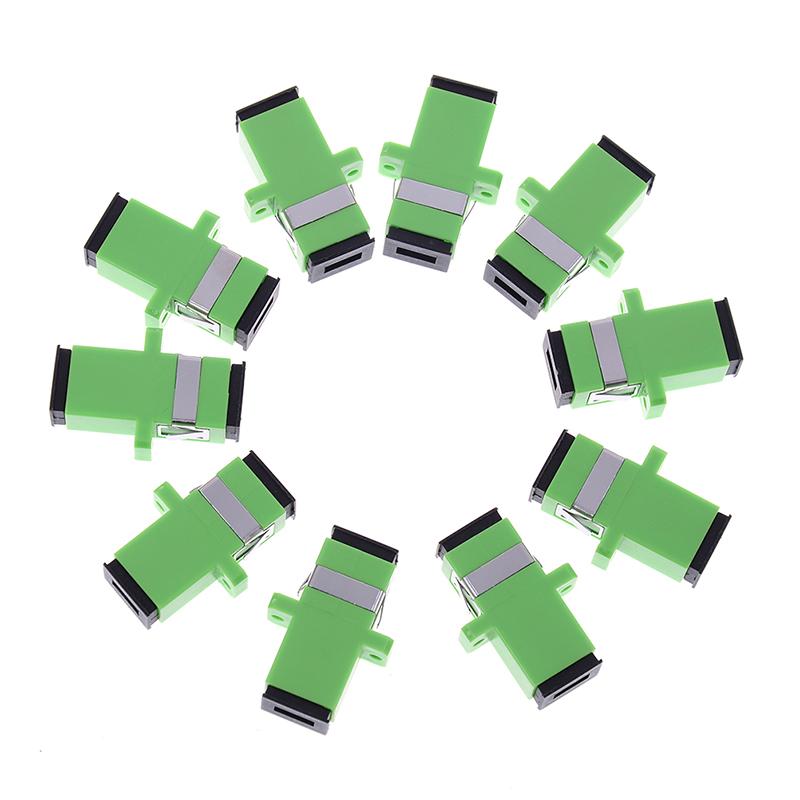 10Pcs Sc Apc Simplex Mode Fiber Optic Adapter Sc Apc Optical Fiber Coupler