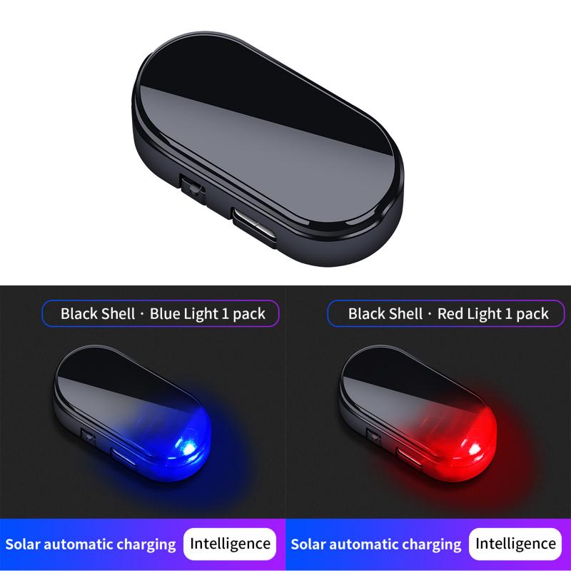 

Автомобильный мини светодиодный солнечный сигнальный фонарь ночной безопасности имитация сигнализации беспроводной противоугонный предупреждающий свет красная вспышка внутренняя отделка Red light