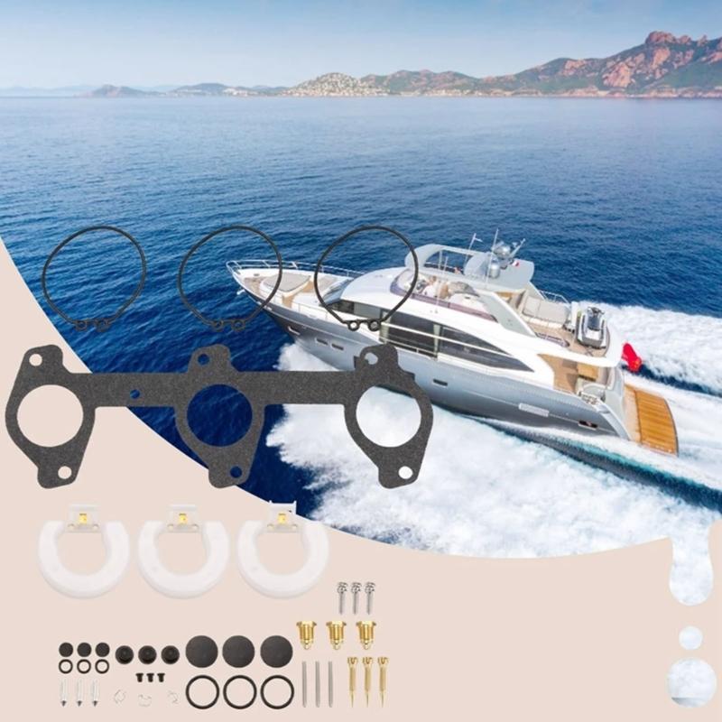 Complete Carburetor Service Kit For 60HP 70HP Outboards Enhances Engine Performances 6H3-W0093 6H3-W0093-02 6H3-W0093-03