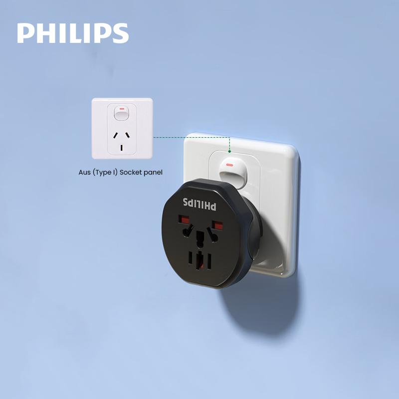 Philips Power Adapter Plug EU/Aus/US/UK (Type C) Universal Adapter Plug