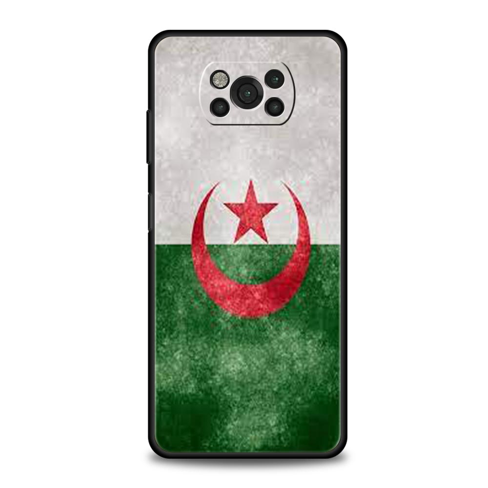 Algeria Flag Phone Case For For Xiaomi Poco X6 X5 Pro X4 X3 NFC F5 Pro F4 F3 GT M5 M4 Pro 5G M3 C51 C50 C55 Soft Cover
