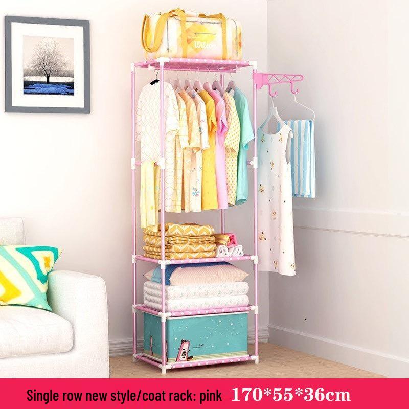 Multifunctional Metal Coat Rack - Bold Floor-Standing Design for Bedroom Use
