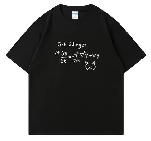 Quantum Mechanics Physics Formula SchrDingers Cat ShortSleeved TShirt For Unisex And Unisex Summer Pure Cotton TShirt S