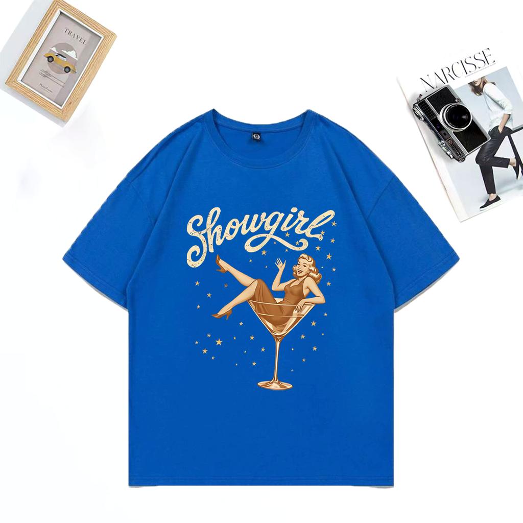 The Life of A Showgirl Fashion Tops Unisex Womens High Quality Couples Tshirt Unisex Cotton Short Sleeve T Shirt Vintage Camiseta