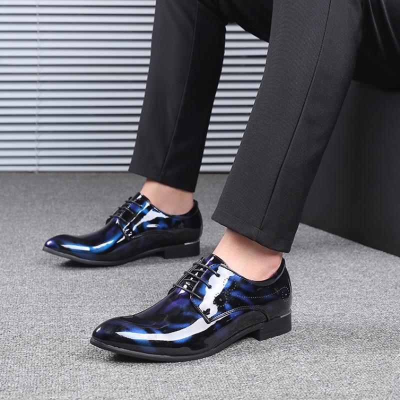 Duże Rozmiary Męskie Skórzane Buty Biznesowe Casualowe Buty Eleganckie Sznurowane Buty Oxfordy Buty Ślubne dla Mężczyzn Designerskie Buty Brogsy