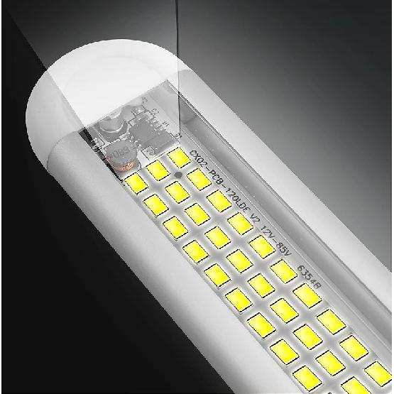 12V Cabin Light with 120 LED Beads RV/Truck/Forklift Strip Independent Switch Super Bright Energy Saving Modified Vehicle Light