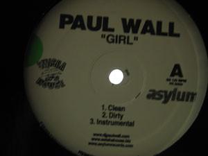 12inch Record PAUL WALL  Girl  State To State PR20000 Swishahouse 2005 US Rap  HipHopRB Used